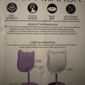 Vanity Purple Touch Sensor Mirror